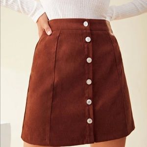 Button front mini skirt NWOT